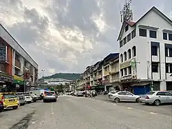 The main street (Federal Route 59) that traverses Ringlet.