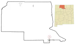 Location of Alcalde, New Mexico