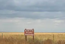 A welcome sign at Rita Blanca National Grassland, Dallam County, Texas.