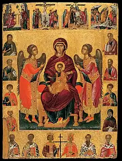 The Virgin and Child with Crucifixion Narrative