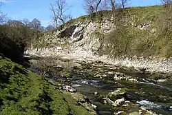 River Wharfe at Loup Scar Gorge, 54°3′3.21″N 1°57′5.02″W﻿ / ﻿54.0508917; -1.9513944