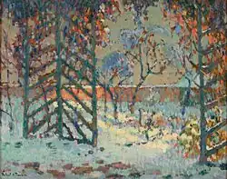 1916, La tonnelle sous la neige (The Pergola Under Snow), oil on canvas, 54 × 92 cm