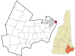 Location in Rockingham County and the state of New Hampshire