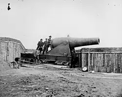 A 15-inch Rodman gun in Battery Rodgers.
