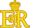 Royal Cypher of Queen Elizabeth II all in gold. This form of the cypher is used on applicable uniforms by designated personnel holding appointments to the Queen or her Vice Regal representatives, e.g. Aides de Camp to the Queen, Honorary Physicians to the Queen, etc.
