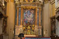 The three paintings together in the chancel of the Chiesa Nuova.