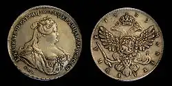 1737–1740: Silver ruble under Anna