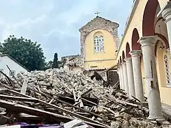 The ruins of the Catholic Cathedral of the Annunciation