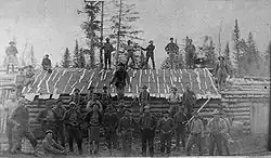 Image 27Loggers at Russell Camp, Aroostook County, ca. 1900 (from History of Maine)