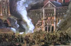 Russian troops pillage the Zamoyski Palace, 1863
