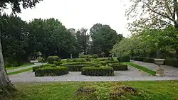 Some gardens within Ruthin Castle