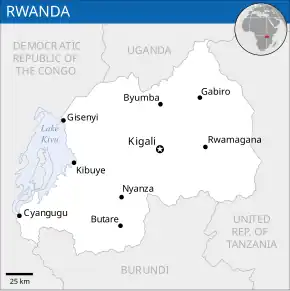 Location of Rwanda