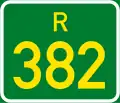 Regional route R382 shield