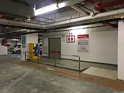 Level B1 of the 1Powerhouse Building, which is one of two park and ride levels.
