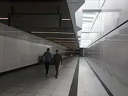 View of the linkway heading towards the Merdeka MRT station.