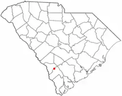 Location of Brunson, South Carolina