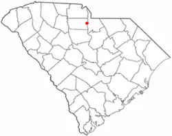 Location of Fort Lawn, South Carolina