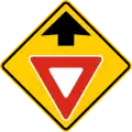 P-3-2a Yield sign ahead (symbol sign)