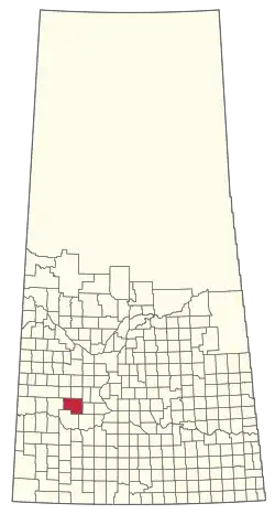 Location of the RM of Monet No. 257 in Saskatchewan