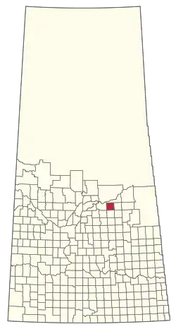Location of the RM of Willow Creek No. 458 in Saskatchewan