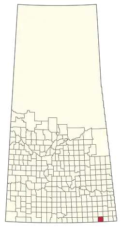 Location of the RM of Coalfields No. 4 in Saskatchewan