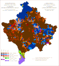 Ethnic structure of Kosovo and Metohija by settlements 1961.