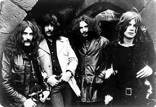 Left to right: Geezer Butler, Tony Iommi, Bill Ward, Ozzy Osbourne