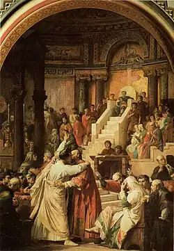 "Saint Augustine reconciles Catholics and Donatists" by Jules-Eugène Lenepveu