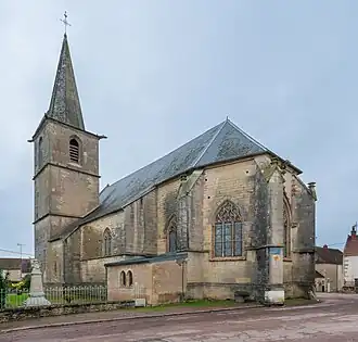The church of Saint-Franchy, in Amazy