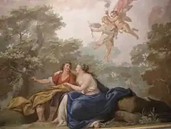 Scene from Orlando Furioso, fresco by Fabbrini
