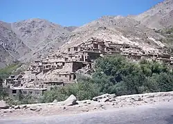 Mountain village on the slopes of the Salang Pass