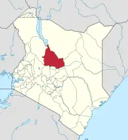 Location of Samburu County in Kenya