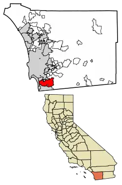 Location of Chula Vista, California