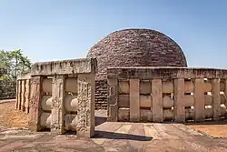 Sanchi Stupa No.2, the earliest known stupa with important displays of decorative reliefs, c. 125 BCE[24]