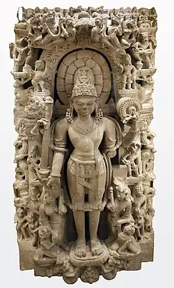 AD 950–1050 sandstone sculpture of Lord Vishnu in the British Museum