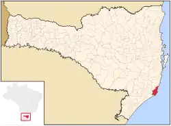 Location in Santa Catarina state
