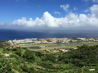 View of the town and the airport