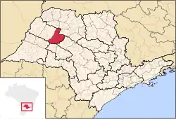 Location of the Microregion of Birigüi