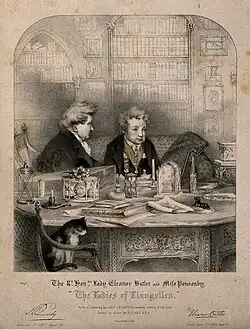 Sarah Ponsonby and Lady Eleanor Butler in their library