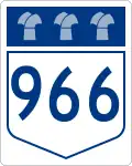 Highway 966 marker