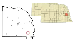 Location of Memphis, Nebraska