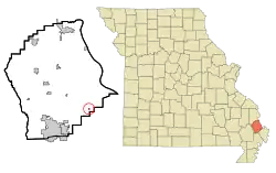 Location of Diehlstadt, Missouri