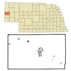 Location of Mitchell, Nebraska