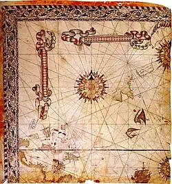 Map of the Caribbean and other areas in the New World