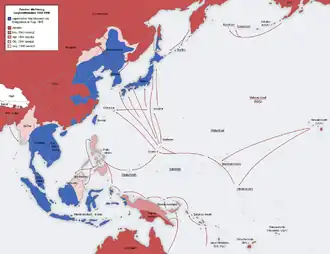 Second world war leapfrogging strategy 1943-1945 map