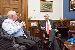 Branstad meeting with U.S. Secretary of Agriculture Sonny Purdue, 2017.