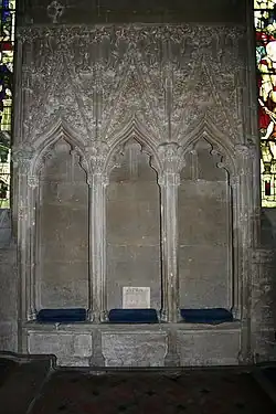 Fourteenth-century sedilia at Heckington, Lincolnshire