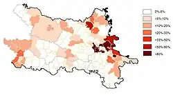 Serbs in 5 Slavonian counties.