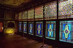 Shabaka (stained glass set into a wooden lattice) at the Palace of Shaki Khans (18th century CE)