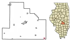 Location of Sigel in Shelby County, Illinois.